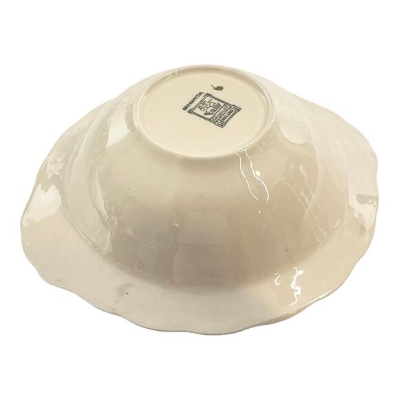 VTG Grindley Creampetal VEGETABLE BOWL 10" Serving Dish Handles Cream Gold Rim - Picture 3 of 6